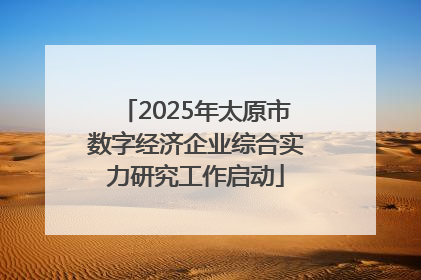 2025年太原市数字经济企业综合实力研究工作启动
